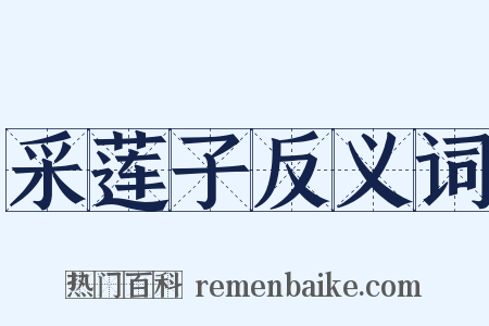 采莲子反义词是什么意思的图片
